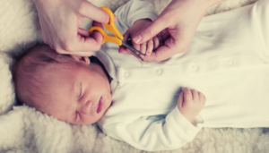 trimming baby nails