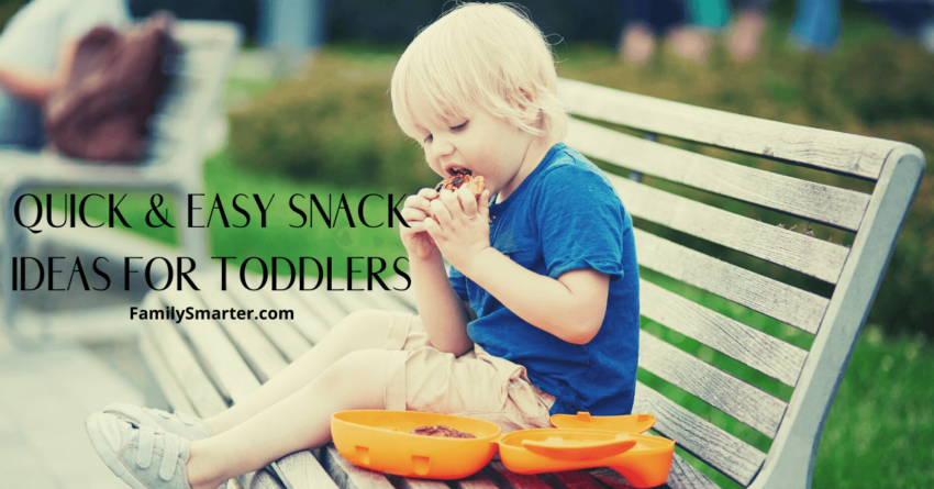 Toddler eating snack