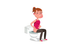 mom on toilet