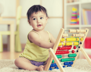 Baby learning to count