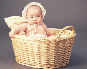 baby in a basket